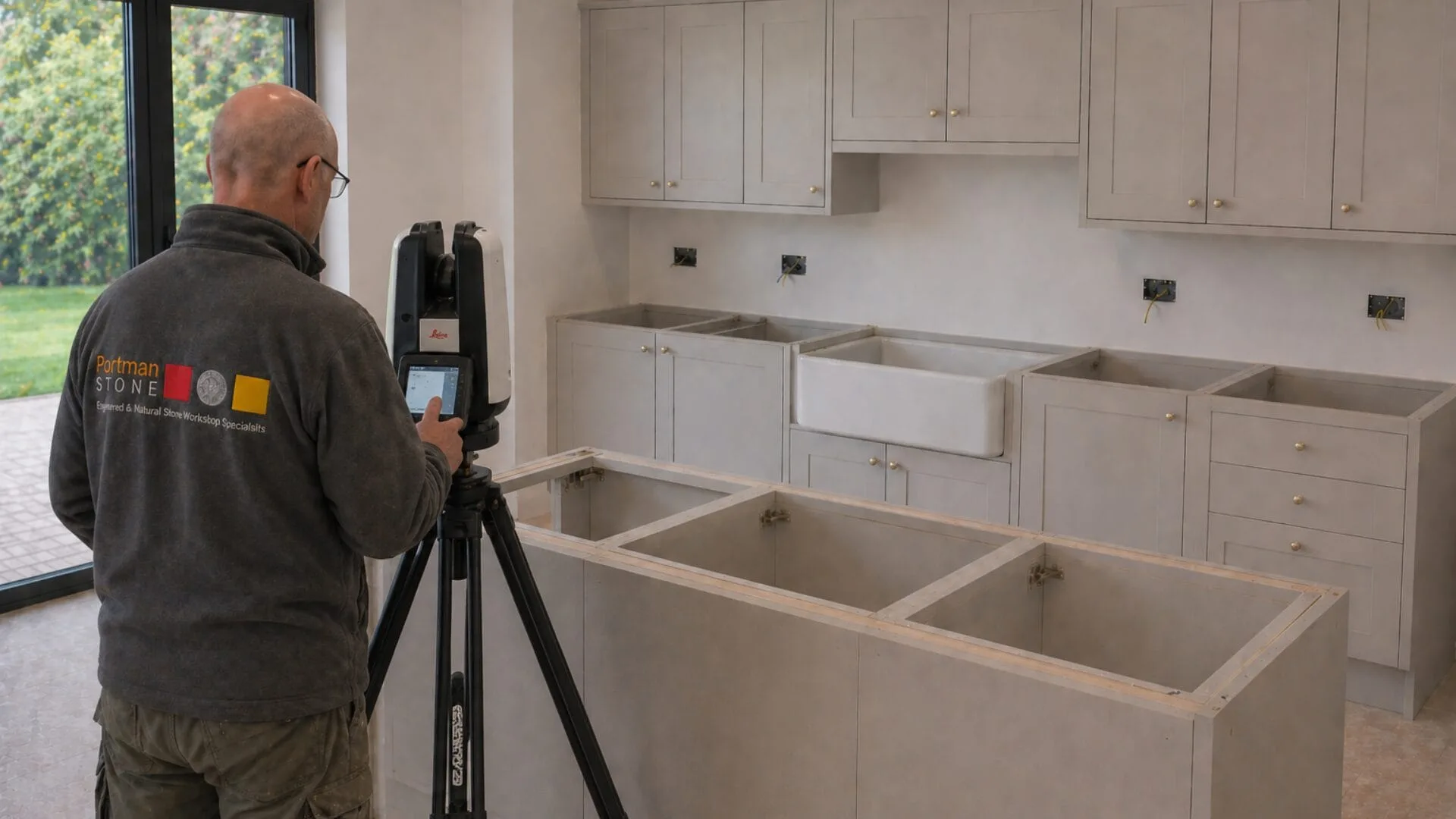Stone Templating Worktop Templating & Installation Process | Portman Stone